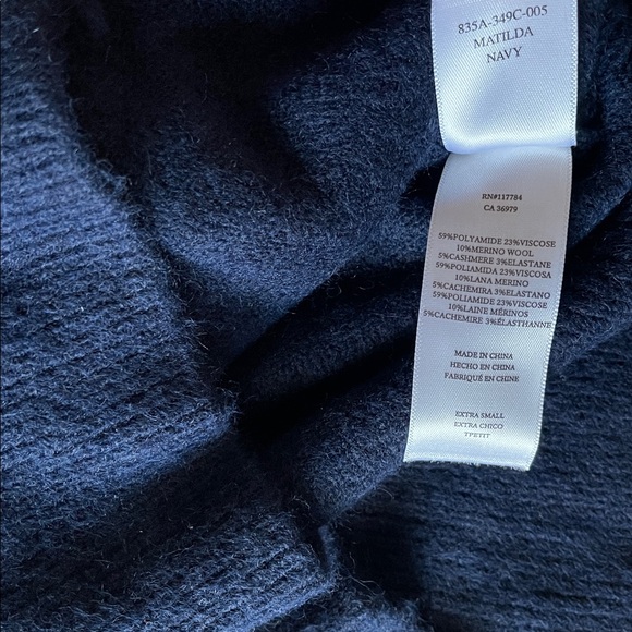 RAILS Matilda Cropped Cardigan Sweater In Navy Blue size XS - Picture 10 of 10